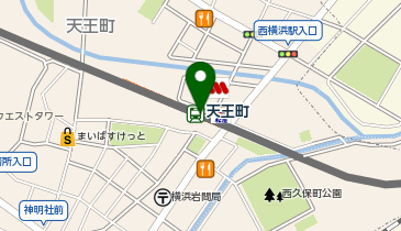 天王町の地図画像