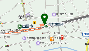電鉄出雲市の地図画像