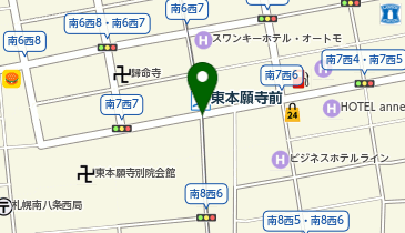 東本願寺前の地図画像