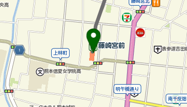 藤崎宮前の地図画像