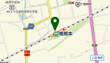 南熊本の地図画像