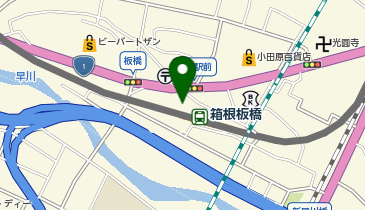 箱根板橋の地図画像