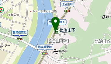 比治山下の地図画像
