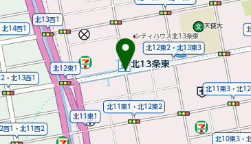 北13条東の地図画像
