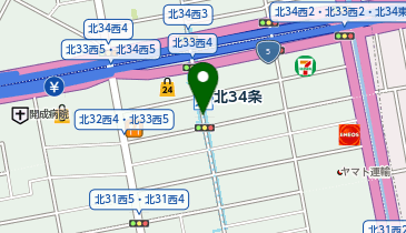 北34条の地図画像