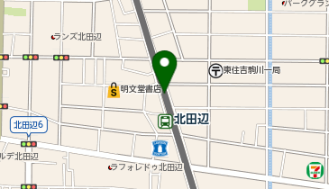 北田辺の地図画像