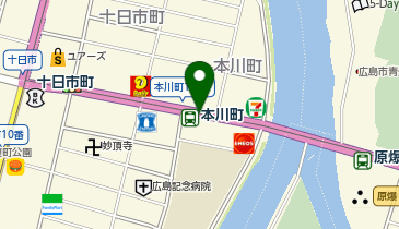 本川町の地図画像