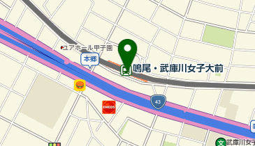 鳴尾・武庫川女子大前の地図画像