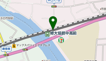 修大協創中高前の地図画像