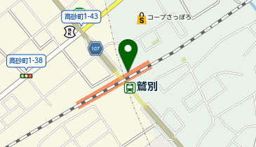 鷲別の地図画像