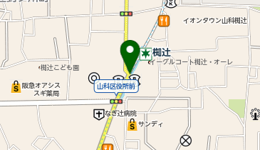 椥辻の地図画像