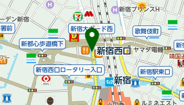 新宿西口の地図画像