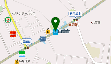 白金台の地図画像