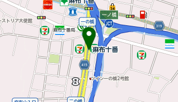 麻布十番の地図画像