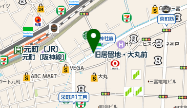 旧居留地・大丸前の地図画像