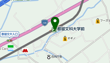 都留文科大学前の地図画像