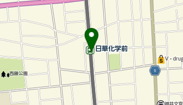 日華化学前の地図画像