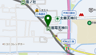 嵐電天神川の地図画像