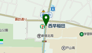 西早稲田の地図画像