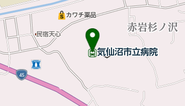 気仙沼市立病院の地図画像