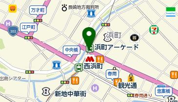 浜町アーケードの地図画像