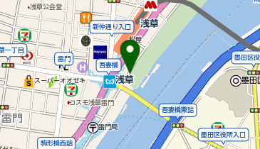 浅草〔水上バス〕の地図画像