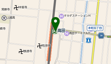 高田駅前(新潟県)の地図画像
