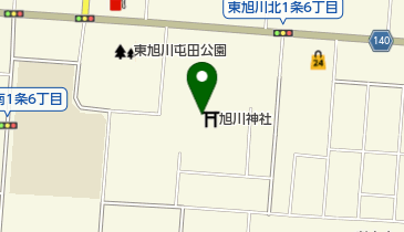 旭川神社の地図画像