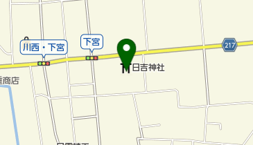 日吉神社の地図画像