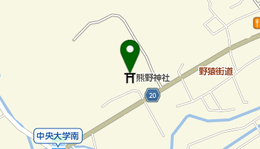 熊野神社の地図画像