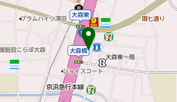王森稲荷神社の地図画像