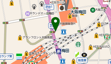 獅子林 阪急梅田店の地図画像