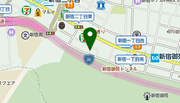 新宿巻き爪ケア ルポの地図画像