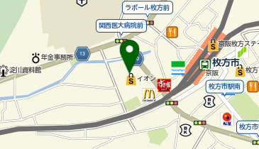 スマホスピタル ビオルネ枚方店の地図画像