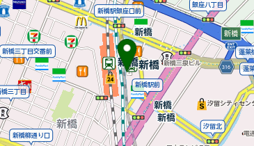 PAUL(ポール)ウィング新橋店の地図画像