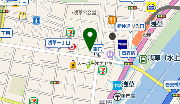あんみつ抹茶処 雷門まといの地図画像