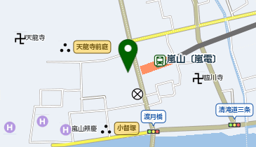 豆政 嵐山昇龍苑店の地図画像