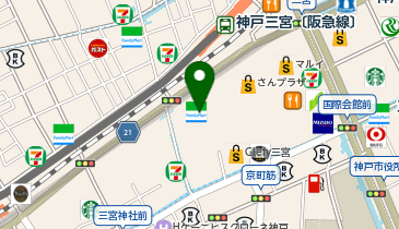 三宮センタープラザminamo(ミナモ) 献血ルームの地図画像