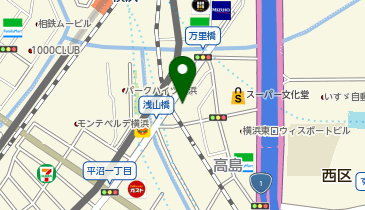 ワンズレンタカー 横浜駅東口店の地図画像