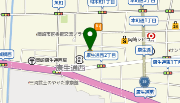 アオキスーパー 岡崎康生店の地図画像