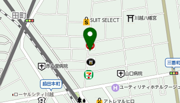 日乃屋カレー 川越店の地図画像