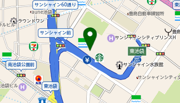 シルバニアファミリー 森のお家 Premium(プレミアム) 池袋サンシャインシティ店の地図画像