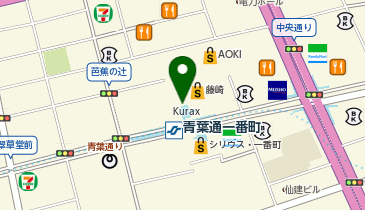 理容プラージュ 仙台一番町店の地図画像