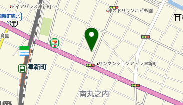 カリチャオ!三交の駐ing津西丸之内ステーションの地図画像