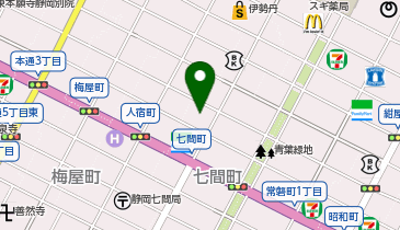 ホテルウィングインターナショナル静岡の地図画像