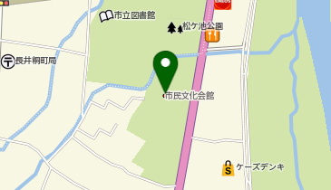 長井市民文化会館の地図画像