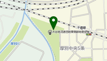 大谷地流通団地東側緑地 野球場の地図画像