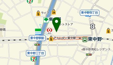 豹と公園 レオパルドパーク 東中野西口麦わらパークの地図画像