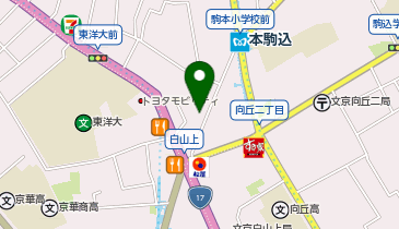 ナカミチクレープ 文京白山店の地図画像