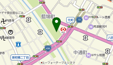 藍場浜演舞場(阿波おどり有料演舞場)の地図画像